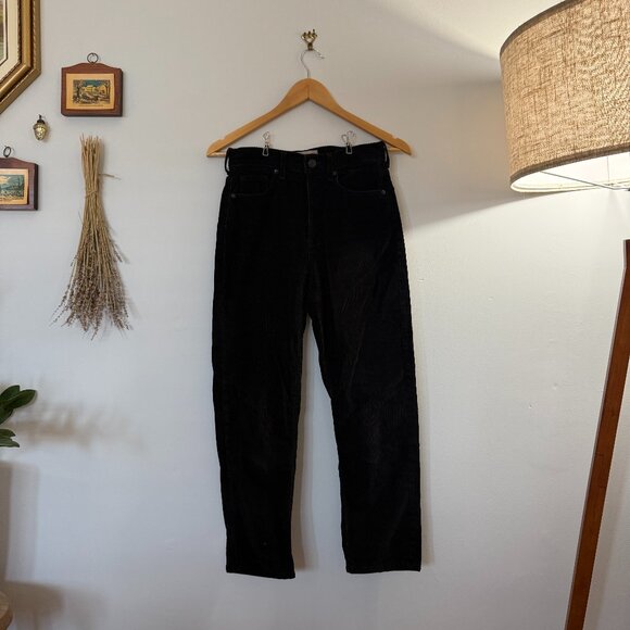 Everlane Corduroy Straight-Leg Crop Pant 25" Waist Black - Picture 1 of 4